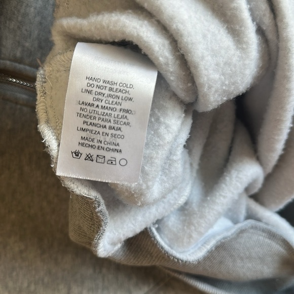 Emory Park Quarter Zip Sweatshirt Size Large Light Gray Mock Neck Cropped - Picture 12 of 15